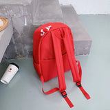 Rainbow Graffiti Water Cup Canvas Backpack Hip-hop Travel Rucksack