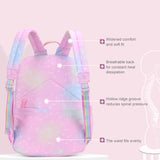 Rainbow Kids Girl Backpacks Large Capacity Student Schoolbags Kindergartens