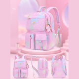 Rainbow Kids Girl Backpacks Large Capacity Student Schoolbags Kindergartens
