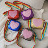 Rainbow Love Mini Coin Purse Kids Crossbody Bag