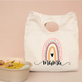 Rainbow Mama Print Lunch Bag Thermal Insulated Cooler Tote Bento Pouch