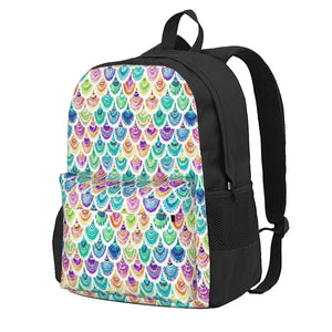 Colorful Mermaid Backpacks Men Women Eco Travel Backpack