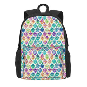 Colorful Mermaid Backpacks Men Women Eco Travel Backpack