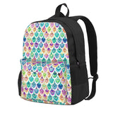 Colorful Mermaid Backpacks Men Women Eco Travel Backpack