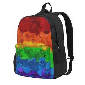 Rainbow Paint Splatter Flag 2 Backpacks For Men and Women