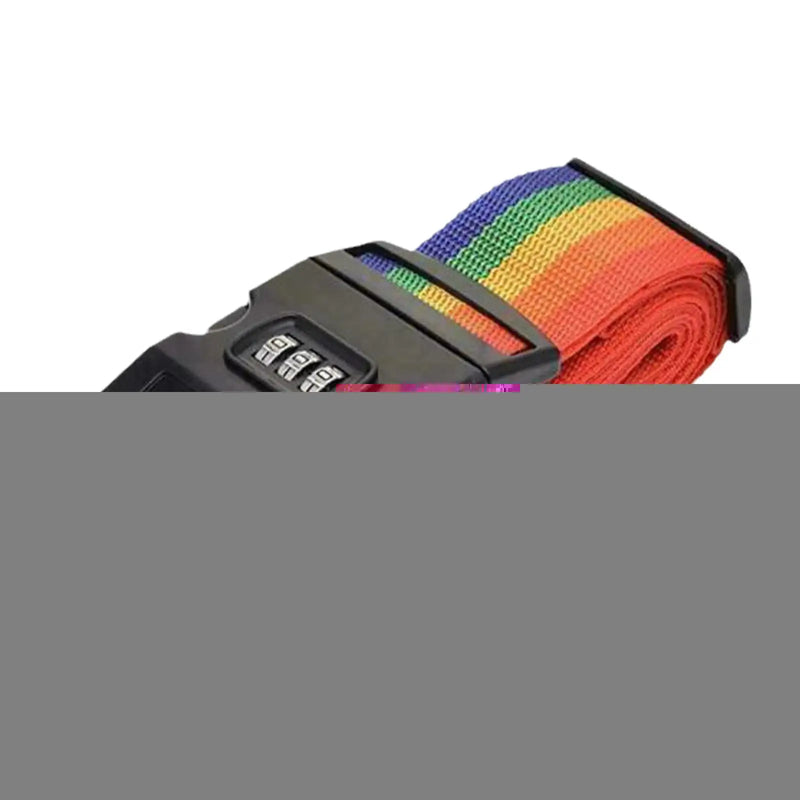 Rainbow Password Lock Luggage Bag Strap High Lock Digits Belts