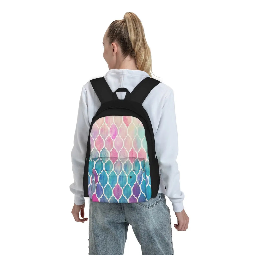 Pastel Watercolor Moroccan Backpacks