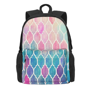 Pastel Watercolor Moroccan Backpacks