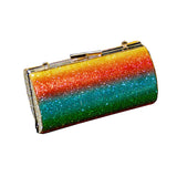 Rainbow Rhinestone Handbag for Women Evening Bag Crystal Shoulder Bags