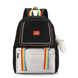 Rainbow Ribbon Summer Nylon Women Backpack College Style Travel Rucksack