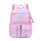 Rainbow School College Backpack Kids Girl Daypack Waterproof Cartoon Starry Sky