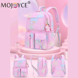 Rainbow School College Backpack Water Resistant Princess Backpack