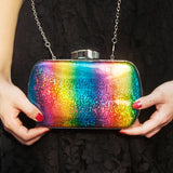 Rainbow Sling Bag for Women Evening Handbag Clutch High Purse