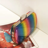 Rainbow Sling Bag for Women Evening Handbag Clutch High Purse