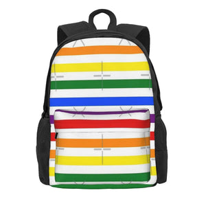 Rainbow Stripes Backpacks Men's and Women's Bag