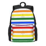 Rainbow Stripes Backpacks Men's and Women's Bag
