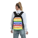 Rainbow Stripes Backpacks Men's and Women's Bag