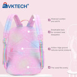 Rainbow Students Backpack Water Resistant School Bag Lightweight Cartoon Starry