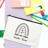 Personalized Rainbow Teacher Pencil Case