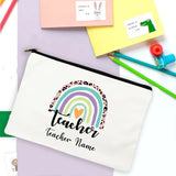 Personalized Rainbow Teacher Pencil Case