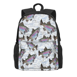 Rainbow Trout Fish Pattern Backpacks Men's Backpacks Bags For Women