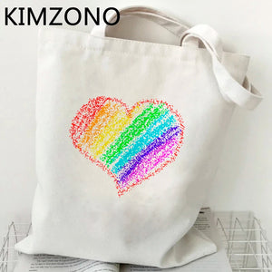 Rainbow Shopping Bag Handbag Bolso Jute Bag Shopper Reusable