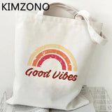 Rainbow Shopping Bag Handbag Bolso Jute Bag Shopper Reusable