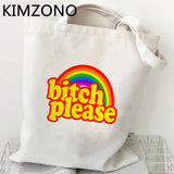 Rainbow Shopping Bag Handbag Bolso Jute Bag Shopper Reusable