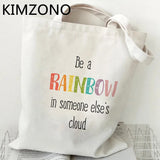 Rainbow Shopping Bag Handbag Bolso Jute Bag Shopper Reusable