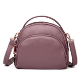 Black Leather Crossbody Bag for Women