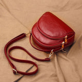 Black Leather Crossbody Bag for Women