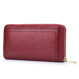 Vintage Clutch Bags Long Wallets Women's Leather Wallets Hollow Out