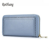Vintage Clutch Bags Long Wallets Women's Leather Wallets Hollow Out