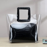 Women Transparent Composite Beach Shoulder Bags Casual Handbags