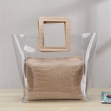 Women Transparent Composite Beach Shoulder Bags Casual Handbags