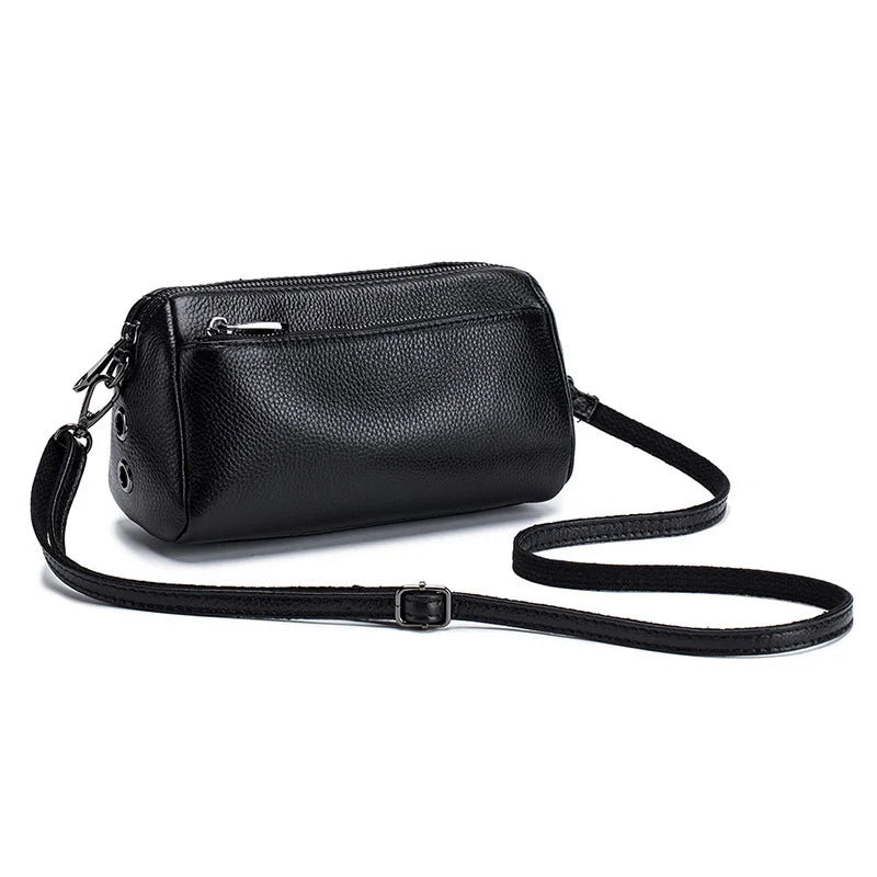 Red Leather Shoulder Bag High Cow Leather Small Messenger Crossbody Bag