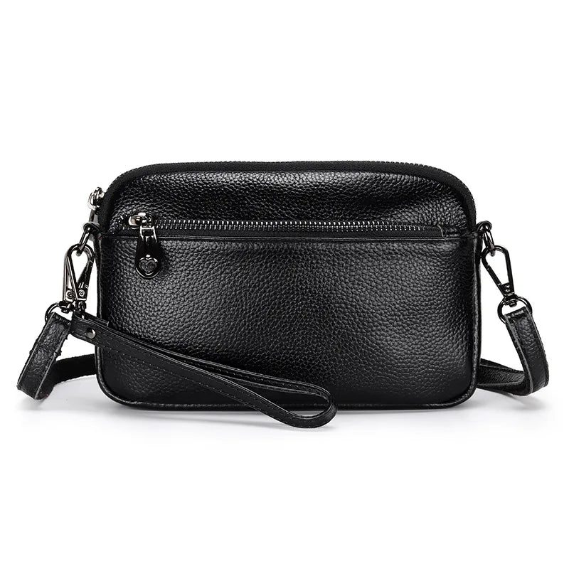 Leather Shoulder Bags Small Messenger Bags Casual Clutch Bags