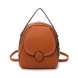 Women's Mini Pu Leather Shoulder Bags Backpack Brown Green