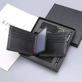 Arrive Men's Leather Wallets Business Short Wallets Thin Male Purses