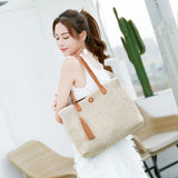 Arrive Women's Straw Large Tote Shoulder Bag Tassel Handbag B149