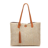 Arrive Women's Straw Large Tote Shoulder Bag Tassel Handbag B149