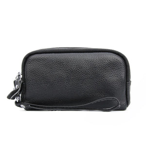 Arrive Women's Leather Wallets Casual Clutch Bags 3 Zippers Multifunction Purses