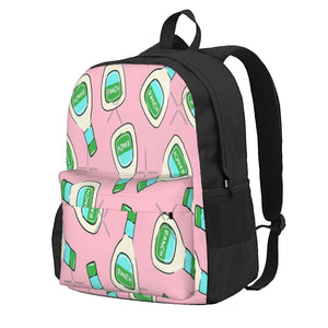 Ranch Salad Dressing Bottle Pink Backpack Men's Women's Bags