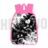 Lil Peep Anime LOVE Backpack Pink 16 Inch Softback Book Bag Mochila