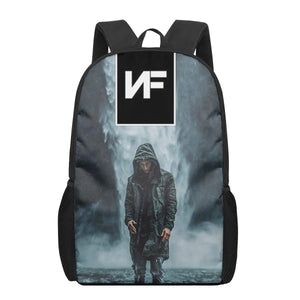 NF Rapper 3D Print School Backpack Boys Girls Teenager Book Bag Shoulder Bags