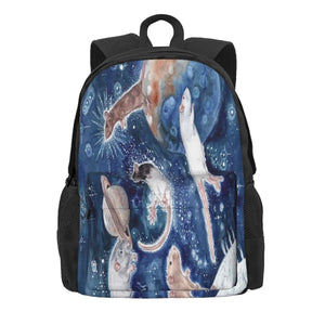 Rats Are Stars Spelled Backwards Backpacks Eco-Friendly Zipper Bags