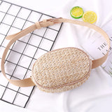 Bohemia Straw Bag Women Waist Bag Summer Beach Mini Travel Pack Girl Chest Purse