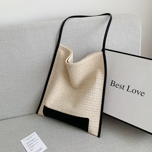 Rattan Straw Shoulder Bags for Women's Summer Beach Bags