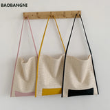 Rattan Straw Shoulder Bags for Women's Summer Beach Bags