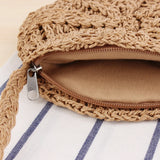 Rattan Woven Round Women Straw Bag Handbag Knit Summer Beach Bag